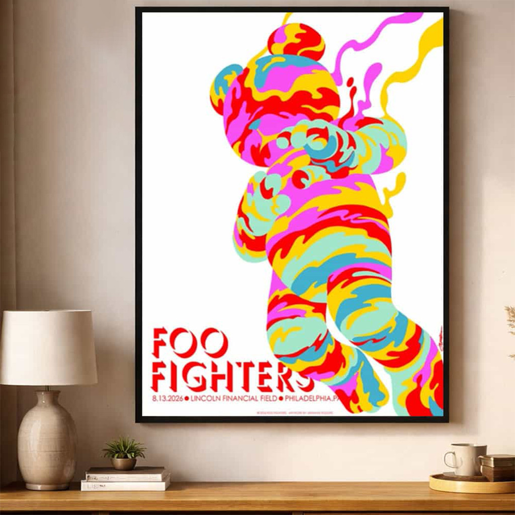 Foo Fighters Merch Philadelphia PA 2026 Show At Lincoln Financial Field On August 13 2026 Poster - Kdjoy