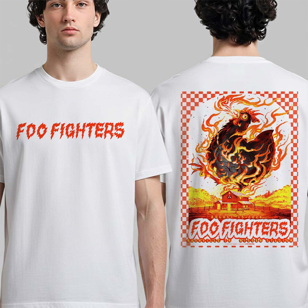 Foo Fighters Nashville TN 2026 Event T-Shirt Foo Fighters Merch Gifts For Music Lovers - Kdjoy