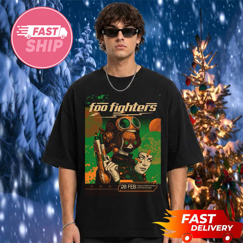 Foo Fighters Santiago 2027 Event Shirt Foo Fighters Merch Gifts For People Who Like Music - Kdjoy