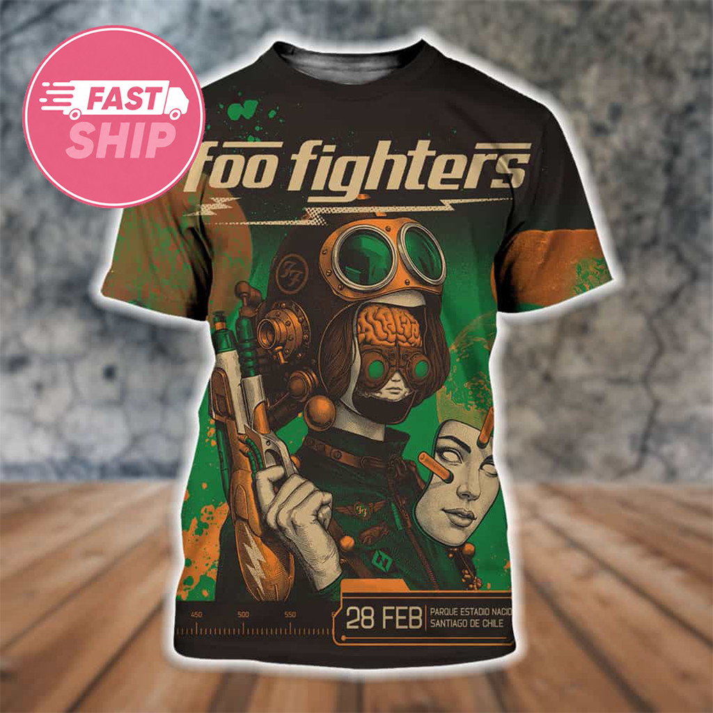 Foo Fighters Santiago 2027 Event Shirt Foo Fighters Merch Presents For Music Lovers - Kdjoy