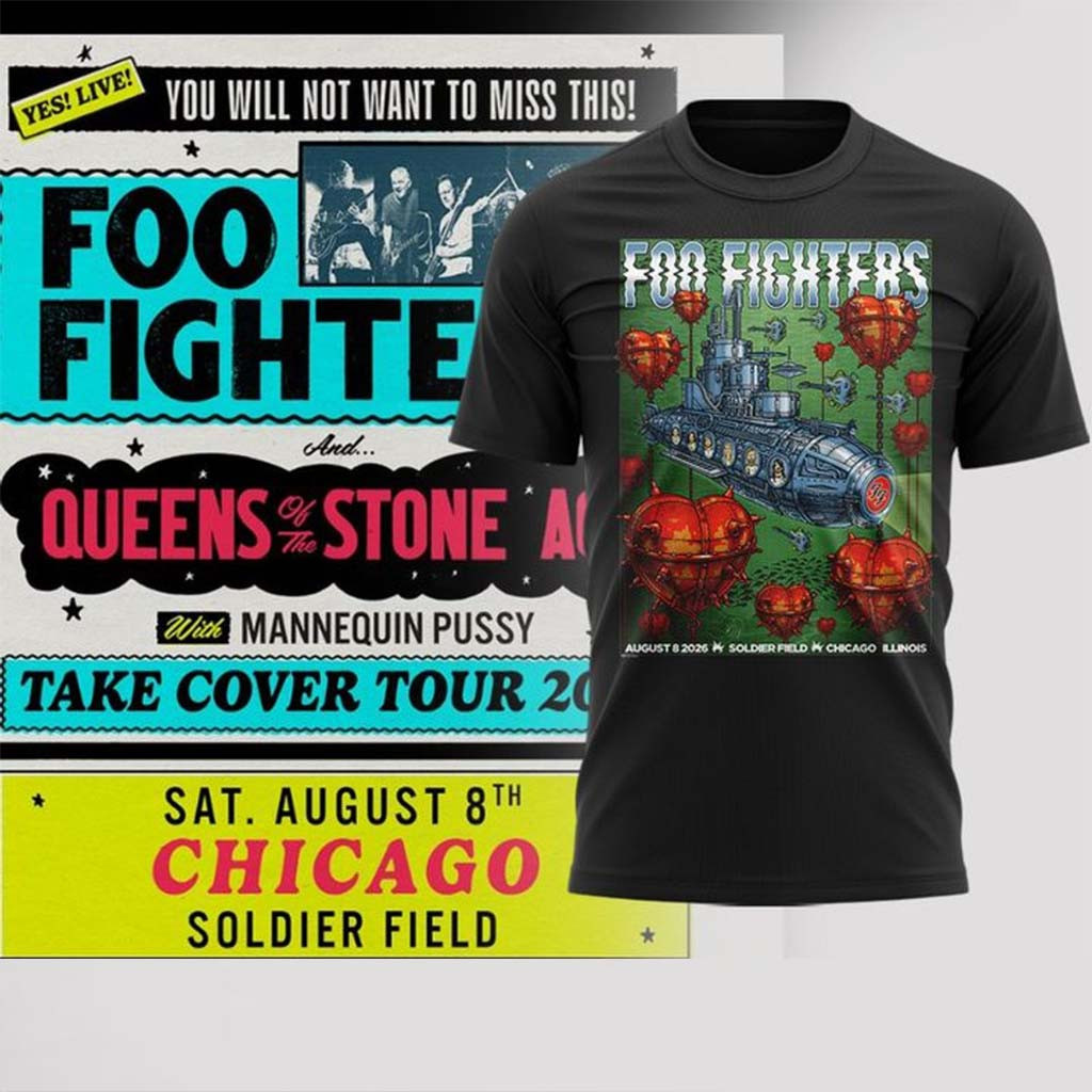Foo Fighters Take Cover Tour 2026 Chicago IL Special Shirt Foo Fighters Merch Band Fan Gifts - Kdjoy Foo Fighters Take Cover Tour 2026 Chicago IL Special Shirt Foo Fighters Merch Band Fan Gifts - Kdjoy