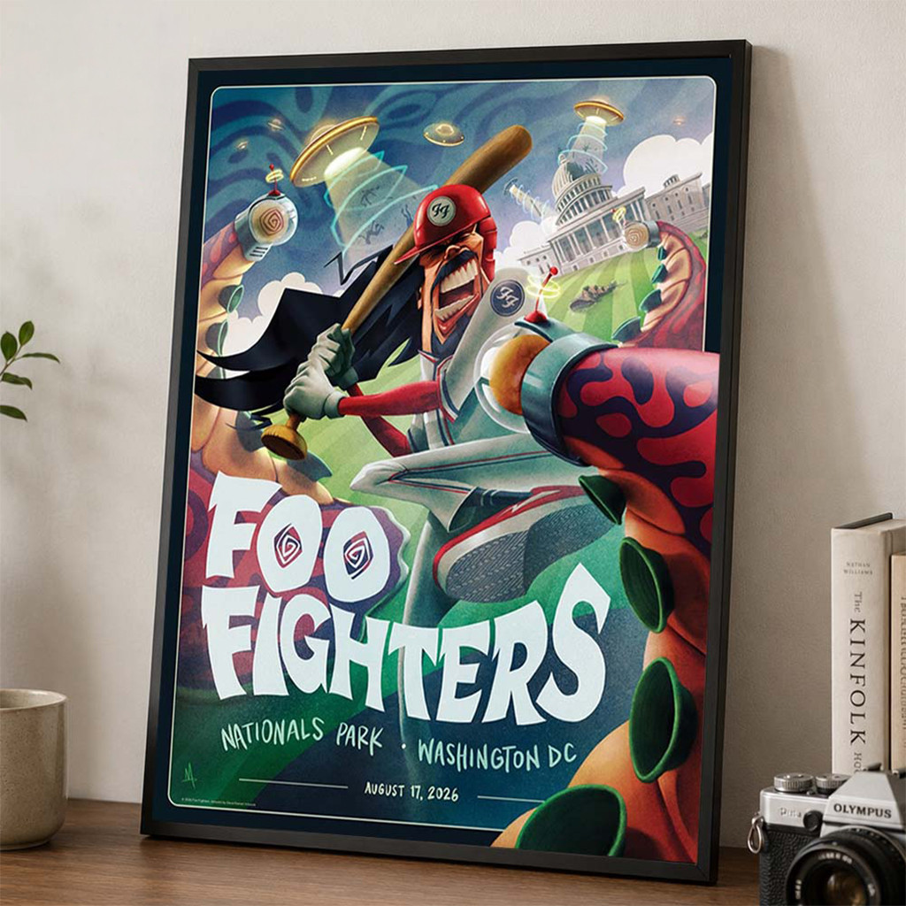 Foo Fighters Washington DC 2026 Tonight Show Poster Foo Fighters Merch Bedroom Wall Decor - Kdjoy