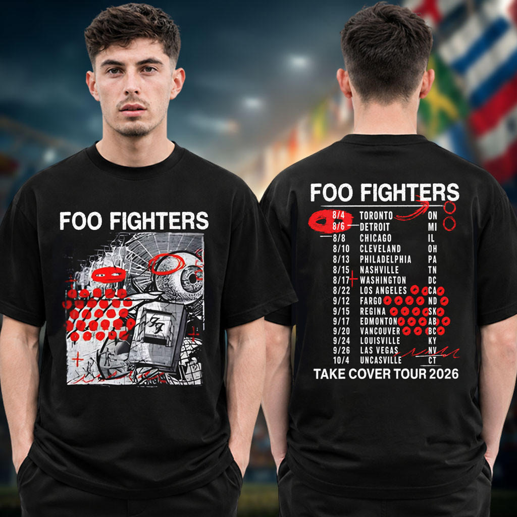 Foo Fighters Your Favorite Toy Take Cover Tour Dates 2026 T-Shirt Foo Fighters Merch Fan Gifts - Kdjoy Foo Fighters Your Favorite Toy Take Cover Tour Dates 2026 T-Shirt Foo Fighters Merch Fan Gifts - Kdjoy