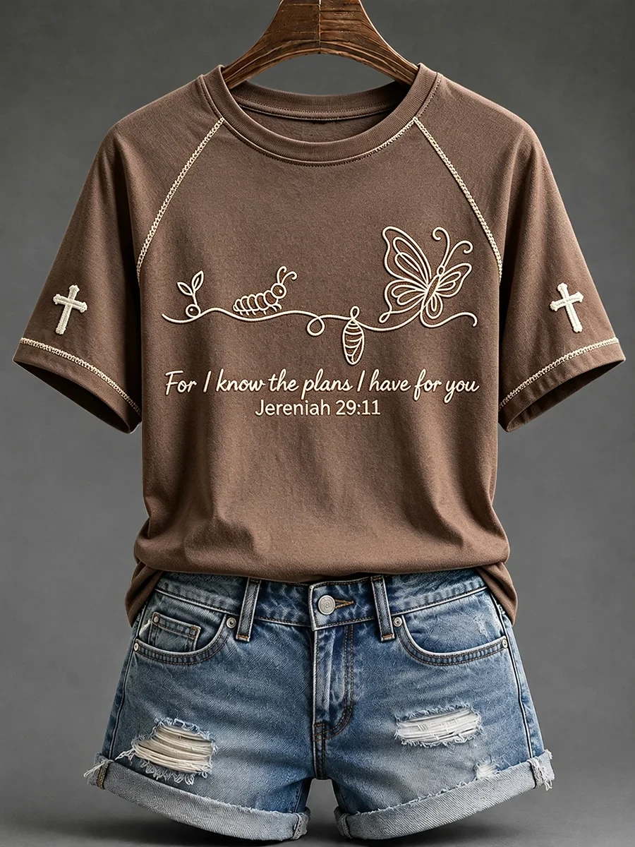 For I Know The Plans I Have For You T-Shirt Christian Butterfly Tee Birthday Gifts For Women - Kdjoy For I Know The Plans I Have For You T-Shirt Christian Butterfly Tee Birthday Gifts For Women - Kdjoy
