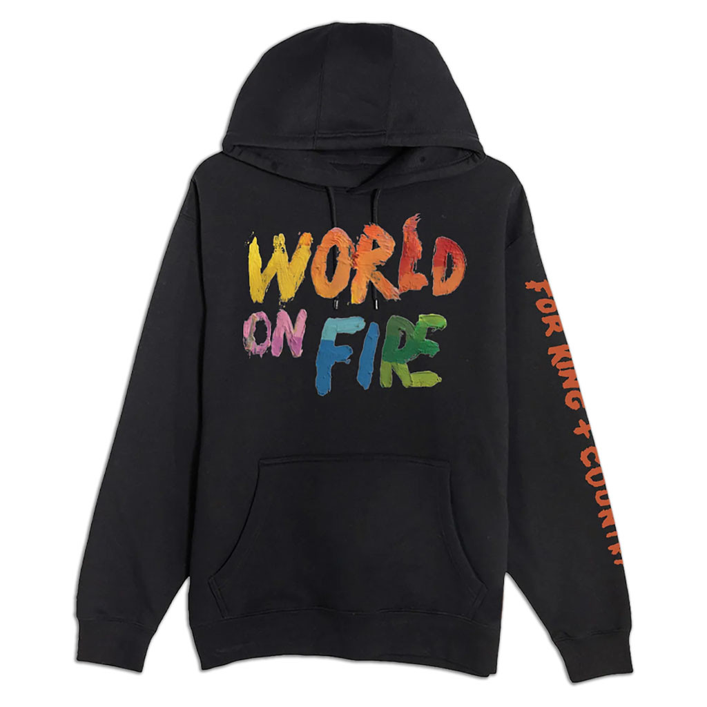 For King And Country Merch 2026 World On Fire Hoodie Black Music Gift Ideas For Guys - Kdjoy