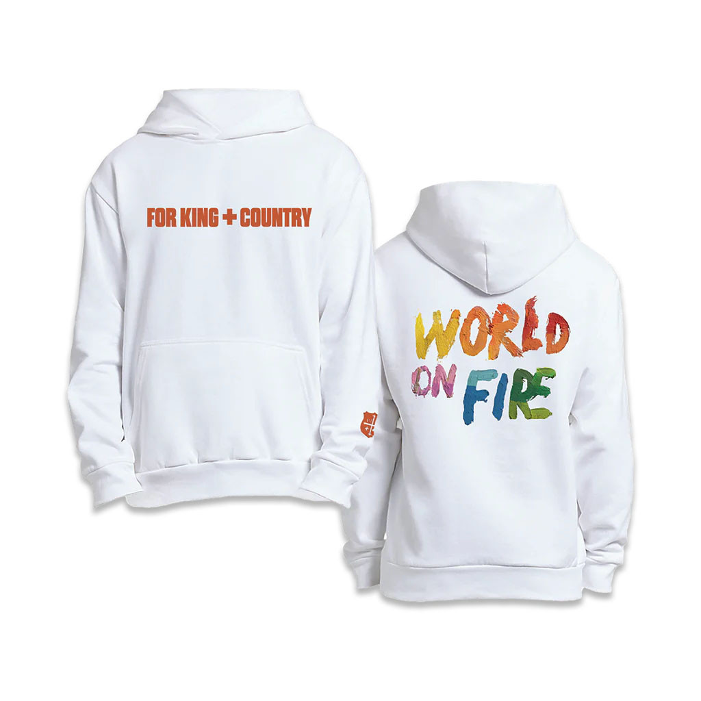 For King And Country Merch 2026 World On Fire Hoodie White Unique Gift For Friends - Kdjoy For King And Country Merch 2026 World On Fire Hoodie White Unique Gift For Friends - Kdjoy