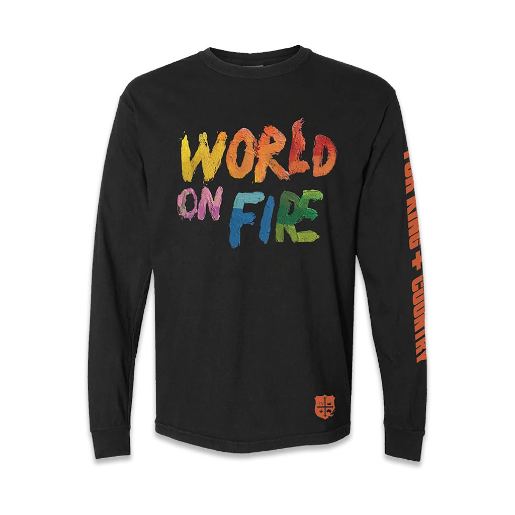 For King And Country Merch 2026 World On Fire Long Sleeve Shirt Black Gift Ideas For Fans - Kdjoy
