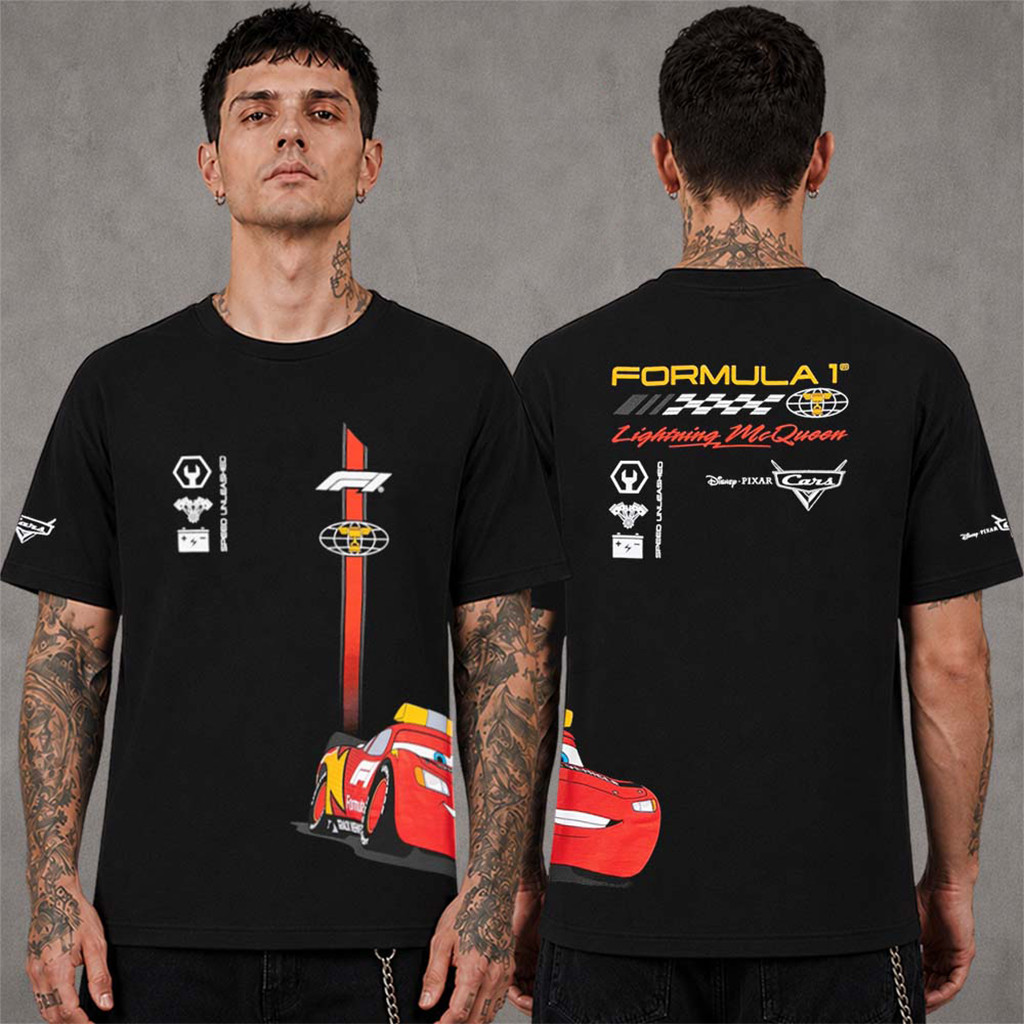 Formula 1 X Monza 2026 Cars Lightning McQueen T-Shirt F1 Merch Gifts For Racing Lovers - Kdjoy