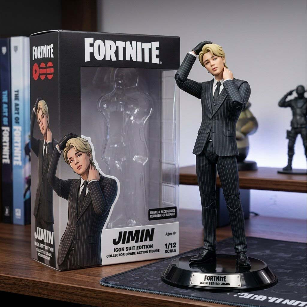 Fortnite x JIMIN BTS Collector Grade Action Funko Pop BTS Merch Display Room Decor Gifts For Fan - Kdjoy