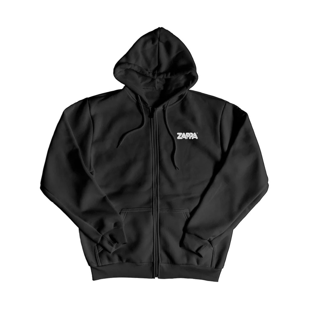 Frank Zappa Merch 2026 Zappa Logo Zip Hoodie Black Music Related Gifts For Guys