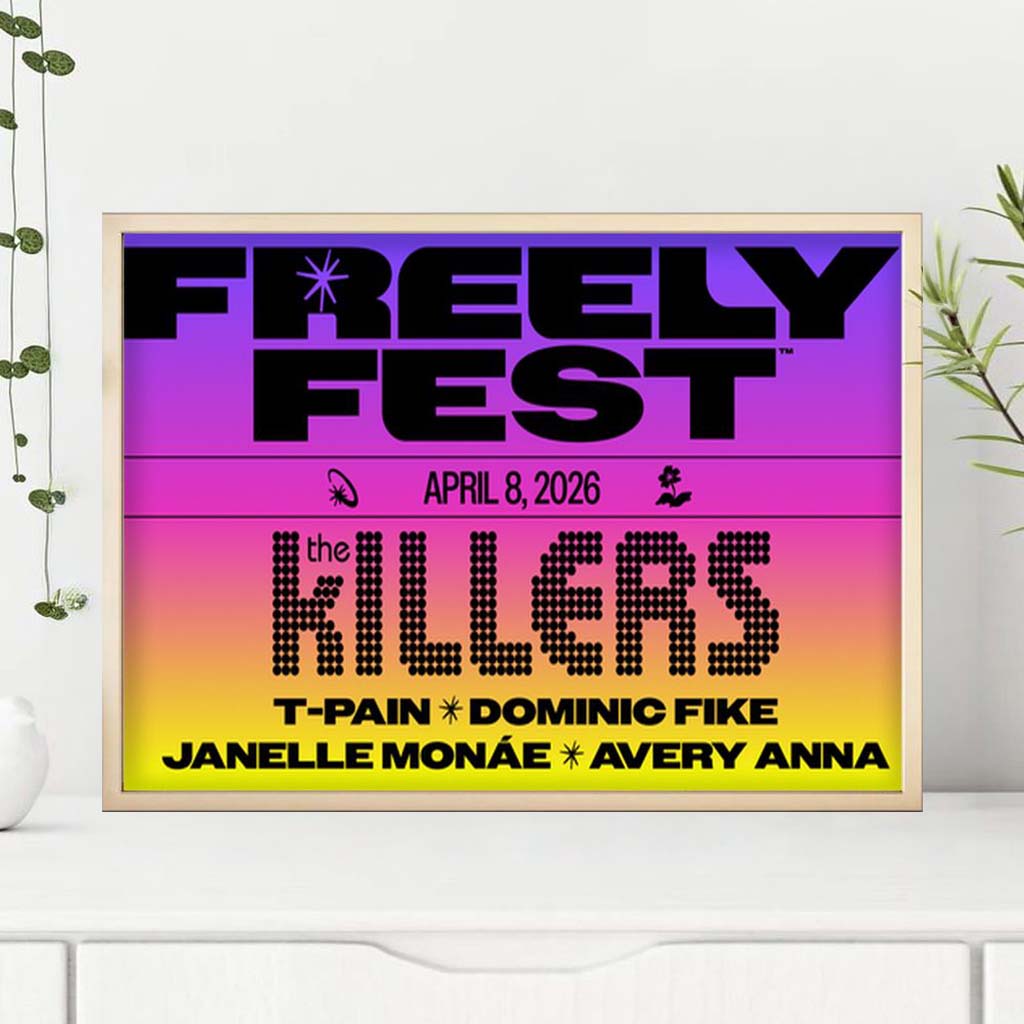 Freely Fest 2026 Killers Poster Music Lovers Wall Art For Living Room - Kdjoy