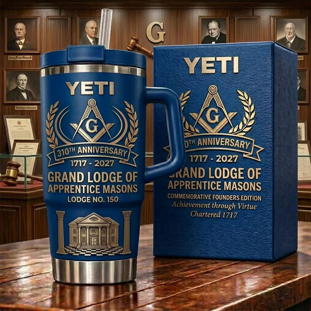 Freemason 310th Anniversary Masonic Blue 40oz Yeti Tumbler 2027 Best Gift For Dad - Kdjoy Freemason 310th Anniversary Masonic Blue 40oz Yeti Tumbler 2027 Best Gift For Dad - Kdjoy