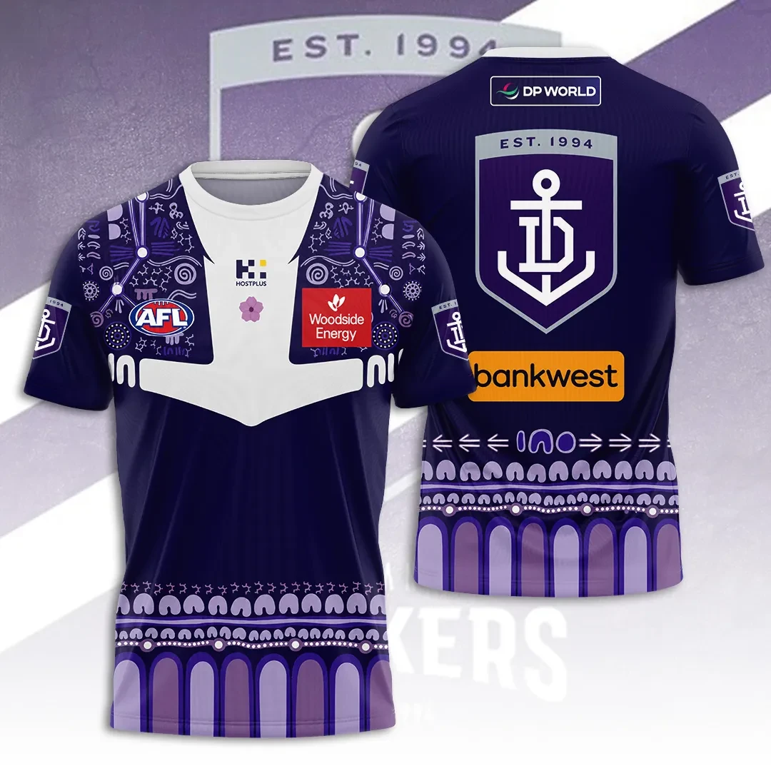 Fremantle Dockers 2026 Indigenous Guernsey T-Shirt Fremantle Dockers Merch Fan Gifts - Kdjoy