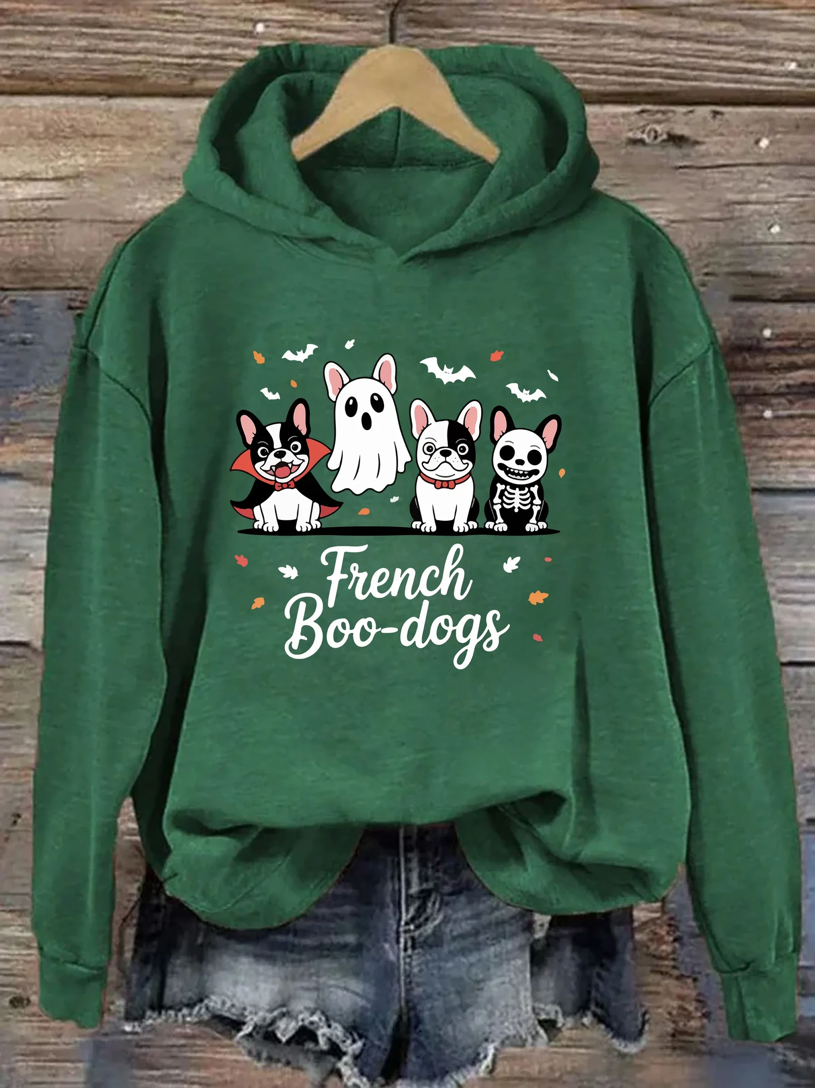 French Boo-Dogs Cute Puppies Costumes Hoodie Cute Halloween Clothing Gift For Dog Lovers - Kdjoy