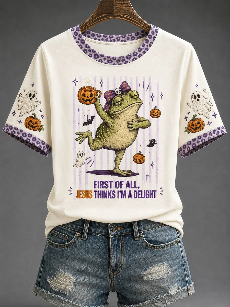 Frog First Of All Jesus Thinks I'm A Delight Shirt Fun Faith Halloween T-Shirt Religious Gifts - Kdjoy Frog First Of All Jesus Thinks I'm A Delight Shirt Fun Faith Halloween T-Shirt Religious Gifts - Kdjoy