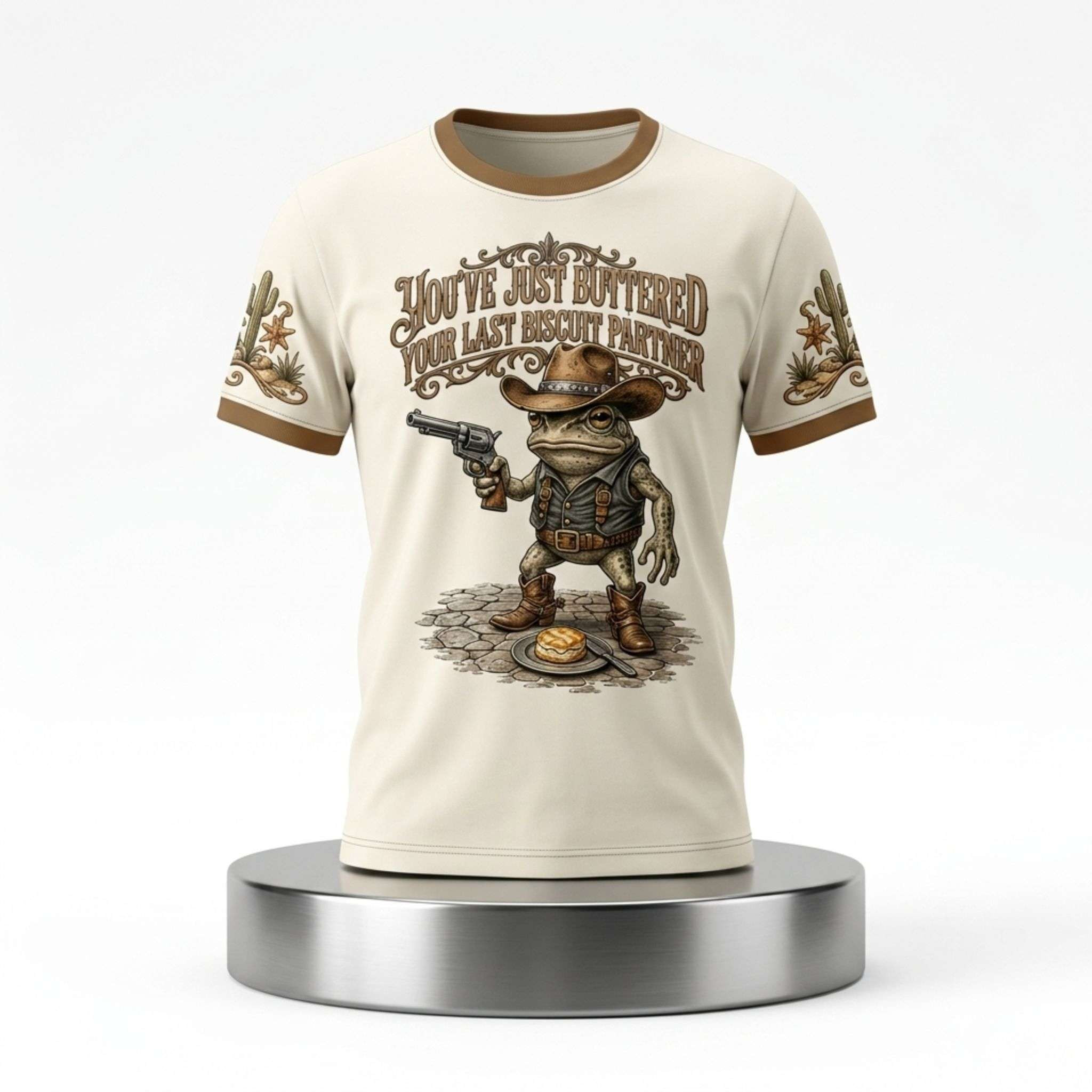Frog You've Just Buttered Your Last Biscuit Shirt Western Themed T-Shirt Gift For Friends - Kdjoy
