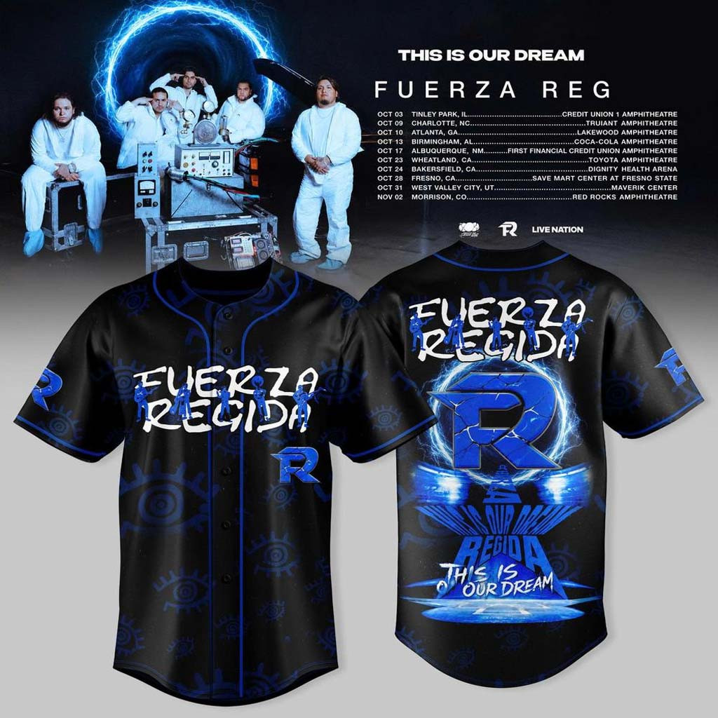 Fuerza Regida This Is Our Dream Tour 2026 Leg 2 Baseball Jersey Fuerza Regida Merch Fan Gifts - Kdjoy