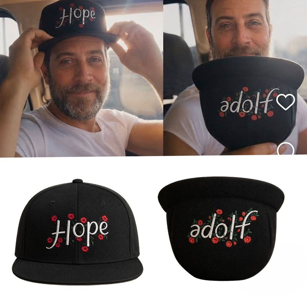Funny Hope Upside Down Spells Adolf Snapback Hat Unique Gift For Friends - Kdjoy