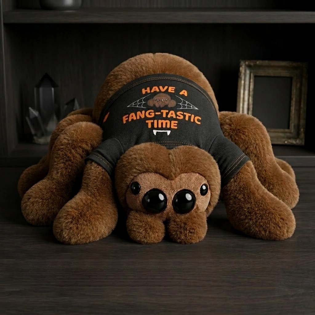 Fuzzy Chaos-Cute Halloween Jumping Spider Plush Pillow Have A Fang-Tastic Time Pillow Gifts - Kdjoy Fuzzy Chaos-Cute Halloween Jumping Spider Plush Pillow Have A Fang-Tastic Time Pillow Gifts - Kdjoy