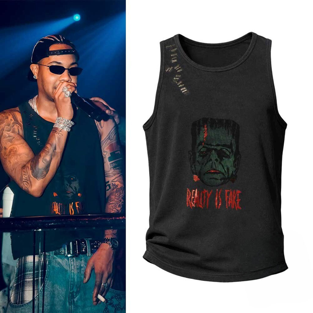 G Herbo Frankenstein Reality Is Fake Tank Top G Herbo Merch Gift For Rapper Fans - Kdjoy