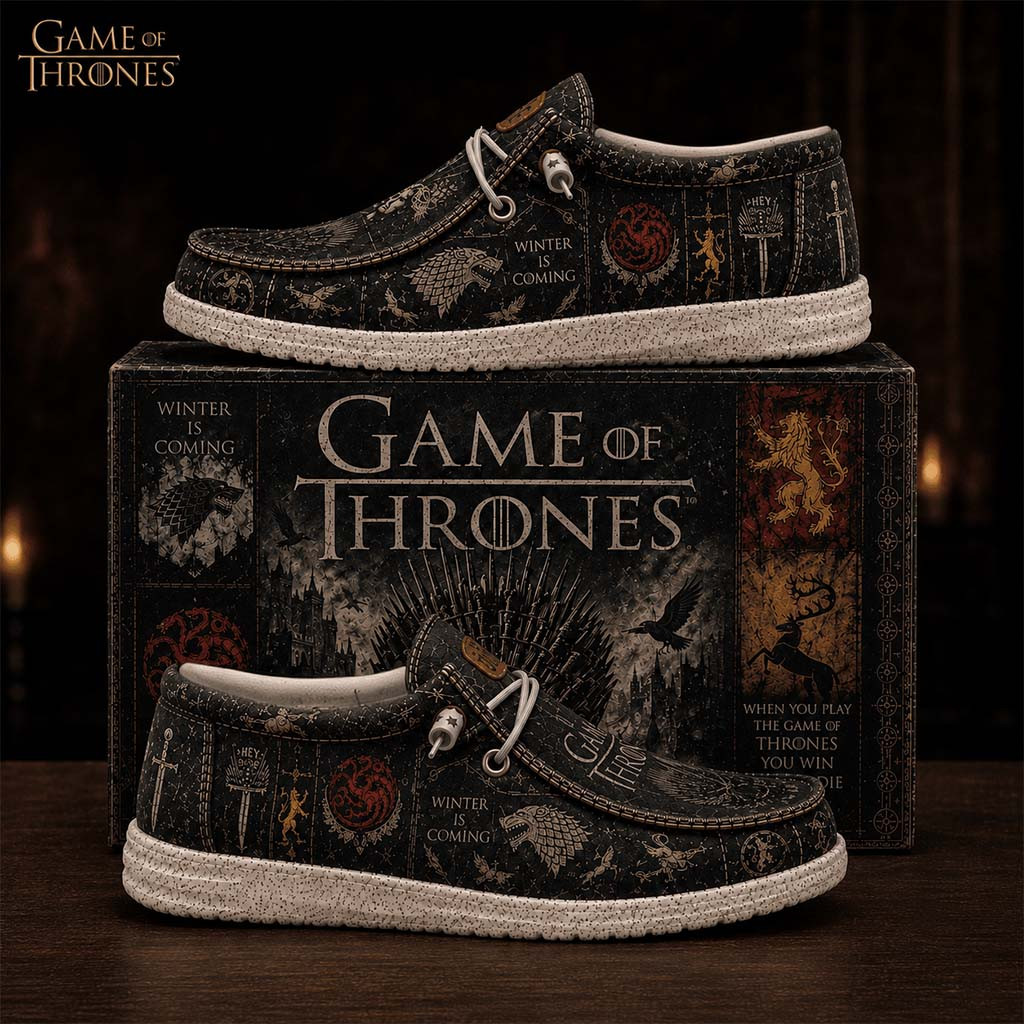 Game Of Thrones Winter Is Coming Shoes Game Of Thrones Merch Present For Movie Fans - Kdjoy