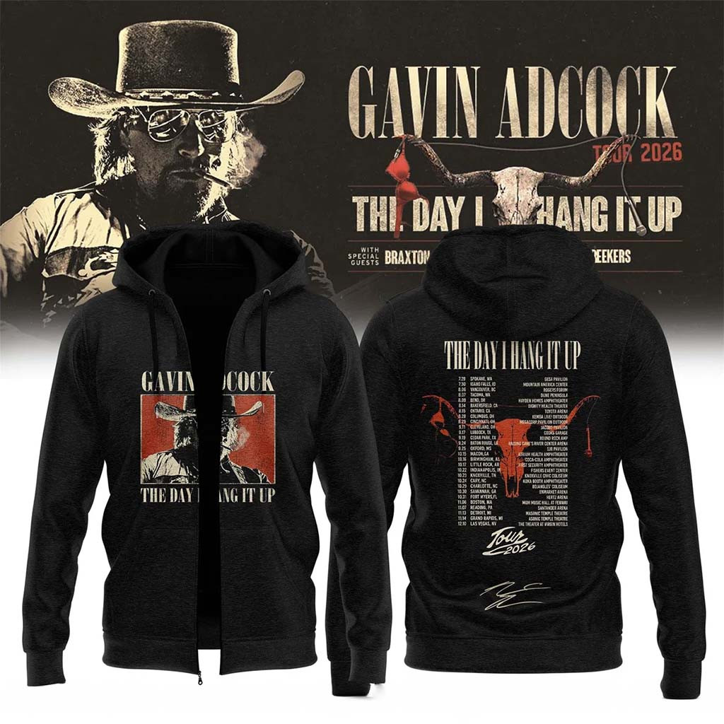 Gavin Adcock The Day I Hang It Up Tour Signature Zip Hoodie Gavin Adcock Merch Gifts For Fans - Kdjoy