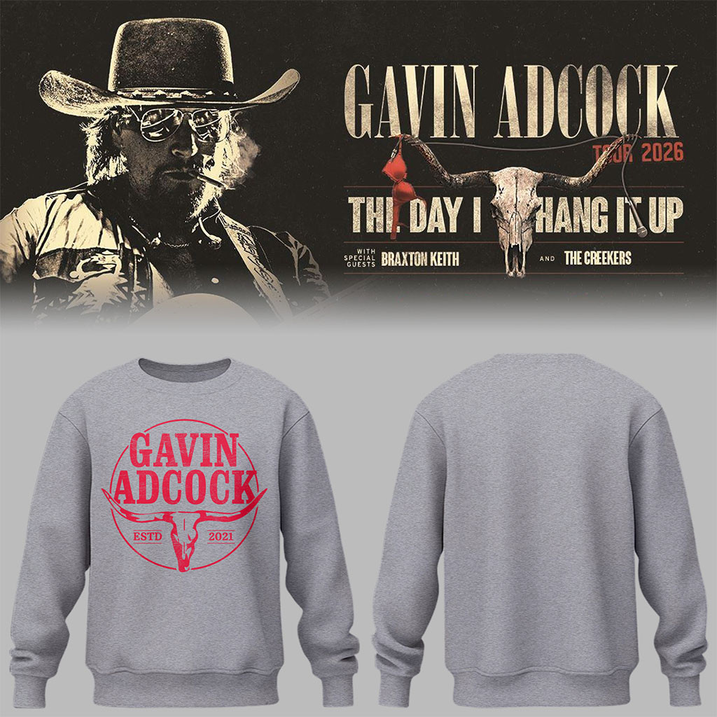 Gavin Adcock Tour 2026 Merch The Day I Hand It Up Sweatshirt Music Related Gifts For Guys - Kdjoy