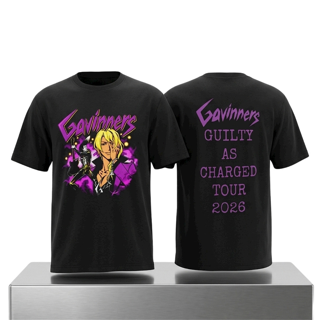 Gavinners Guilty As Charged Tour 2026 Shirt Gavinners Merch Gift For Brothers - Kdjoy