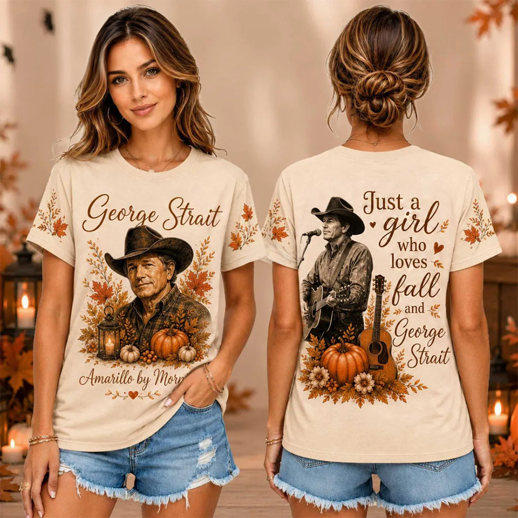 George Strait Amarillo By Morning T-Shirt Autumn Shirt George Strait Merch Gift For Music Fans - Kdjoy