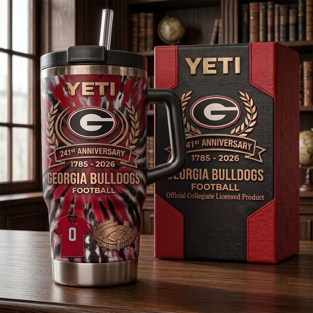 Georgia Bulldogs 241st Anniversary YETI Stanley Tumbler 2026 Georgia Bulldogs Football Merch - Kdjoy Georgia Bulldogs 241st Anniversary YETI Stanley Tumbler 2026 Georgia Bulldogs Football Merch - Kdjoy