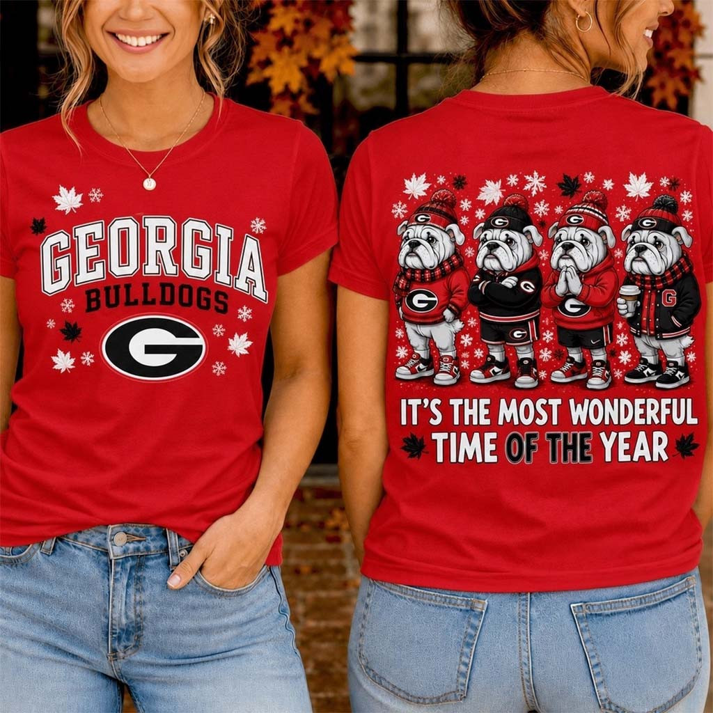 Georgia Bulldogs Merch 2026 Autumn Festive Cheer T-Shirt Fall Color Outfits Gift For Fans - Kdjoy