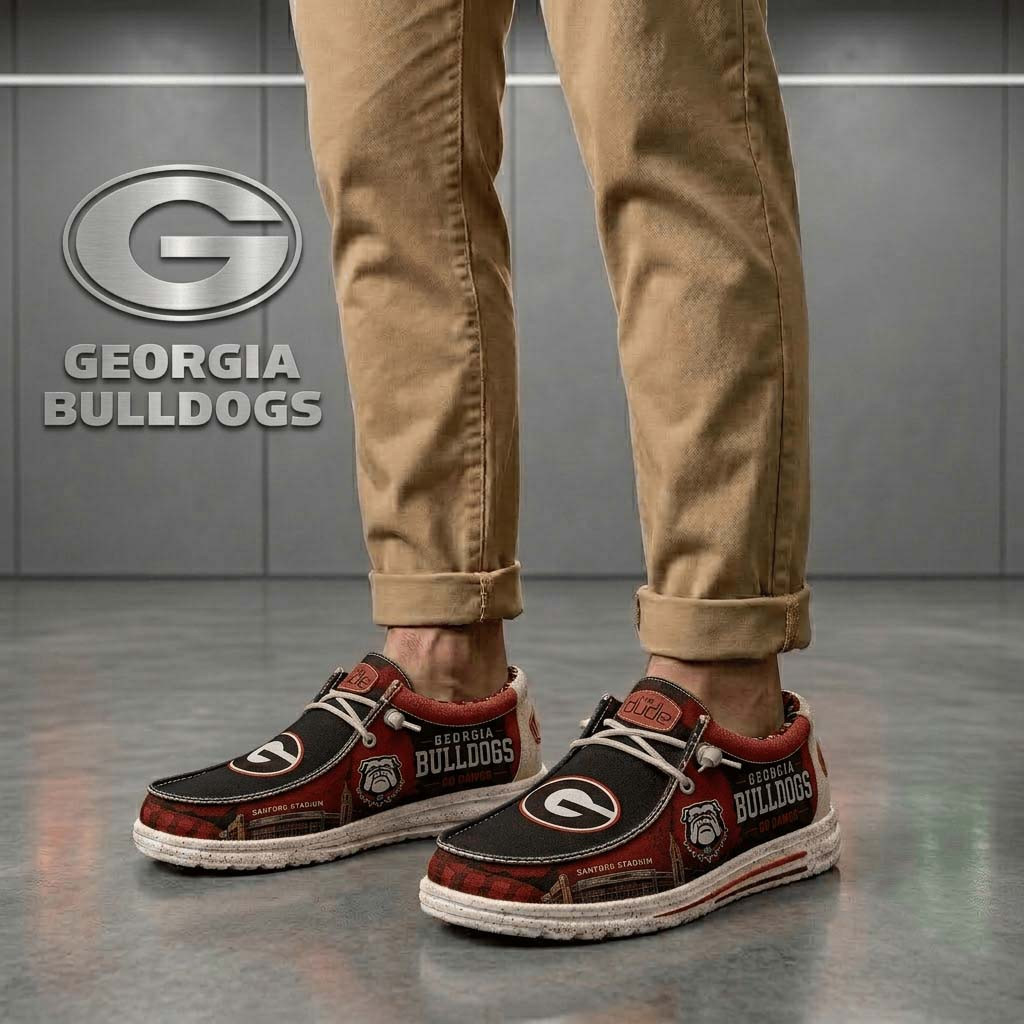 Georgia Bulldogs Sanford Stadium Shoes Georgia Bulldogs Merch Present For Game Day - Kdjoy