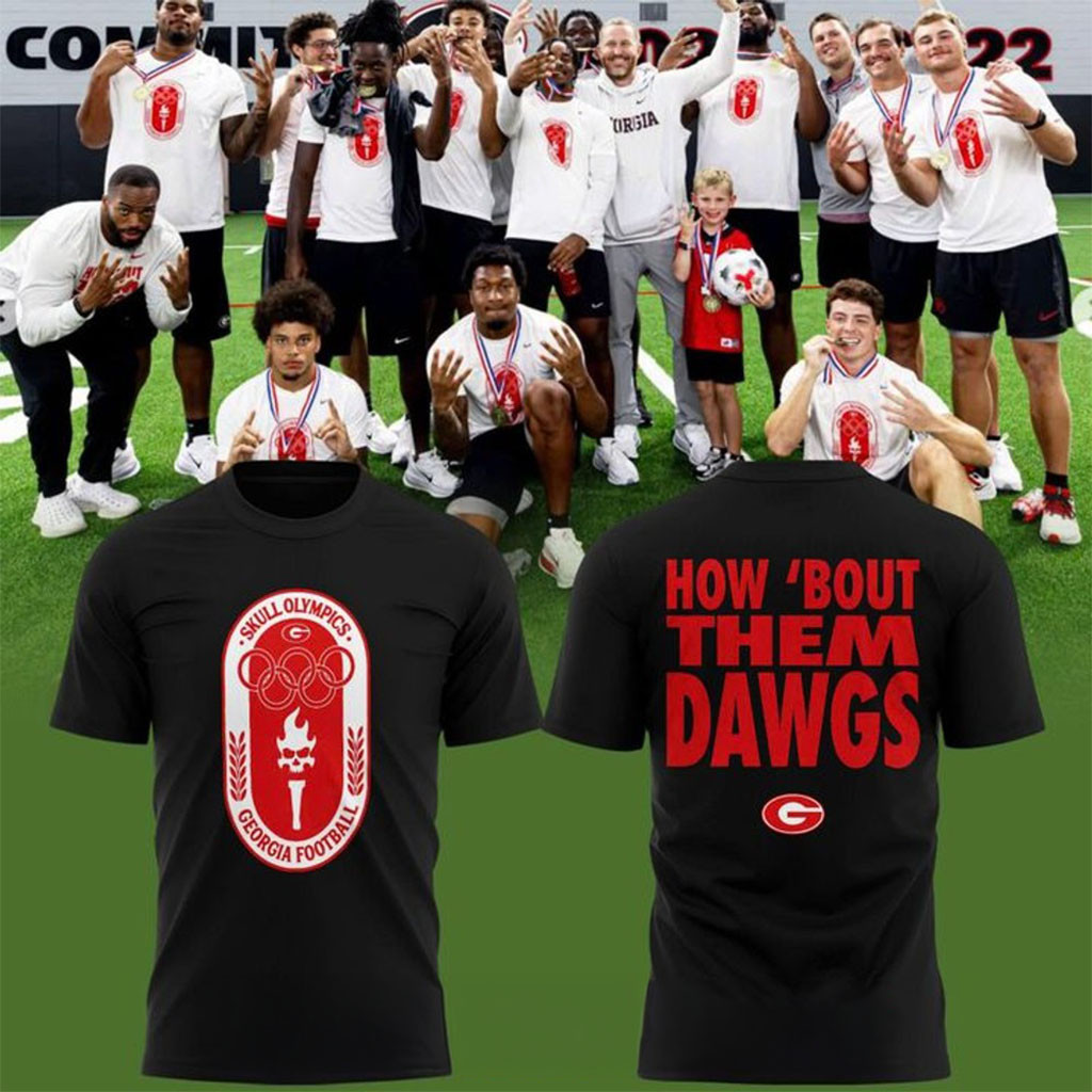 Georgia Bulldogs Skull Olympics How 'Bout Them Dawgs T-Shirt Georgia Bulldogs Merch Fan Gifts - Kdjoy