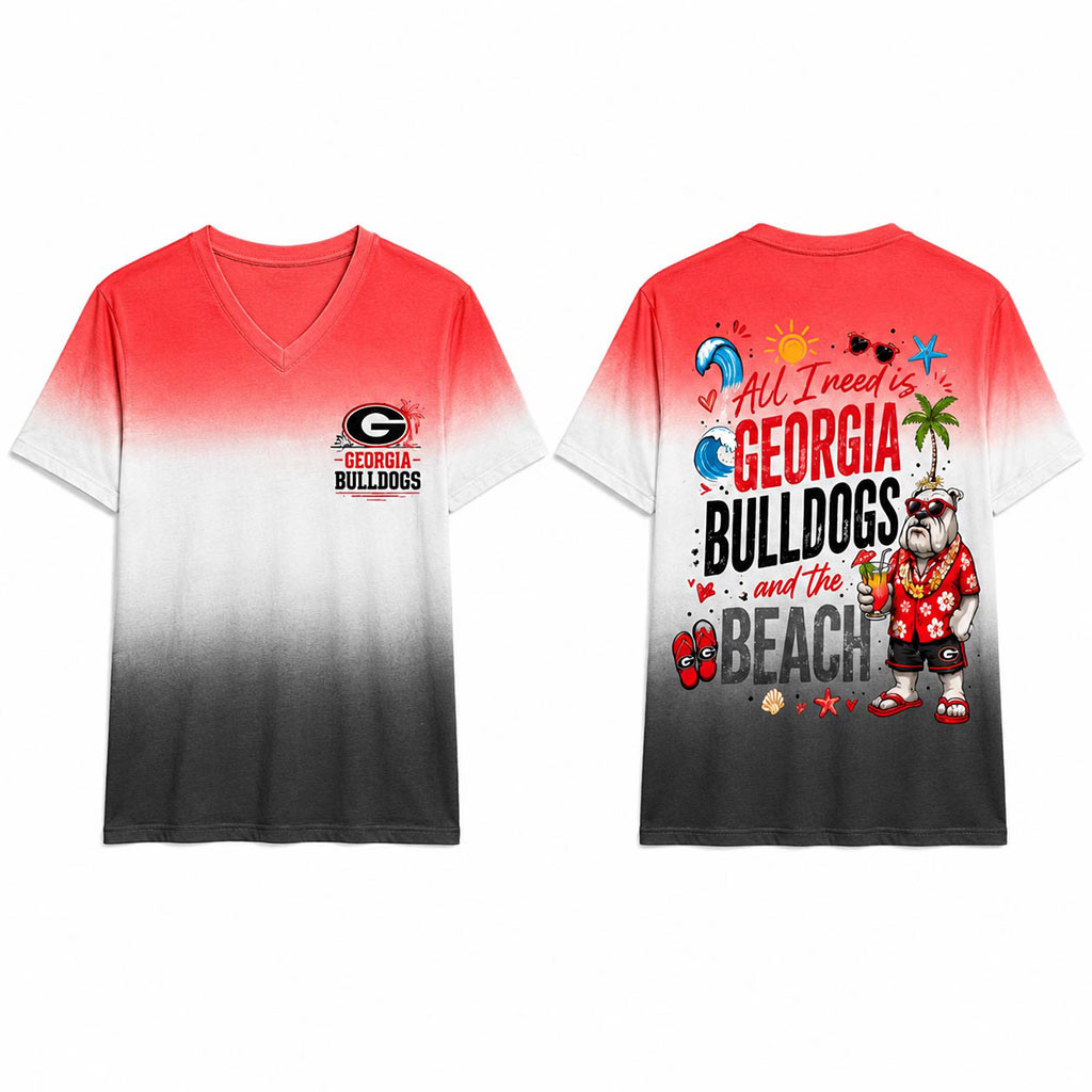 Georgia Bulldogs Tropical Beach Vibes T-Shirt Summer Shirt Georgia Bulldogs Merch Gifts - Kdjoy Georgia Bulldogs Tropical Beach Vibes T-Shirt Summer Shirt Georgia Bulldogs Merch Gifts - Kdjoy