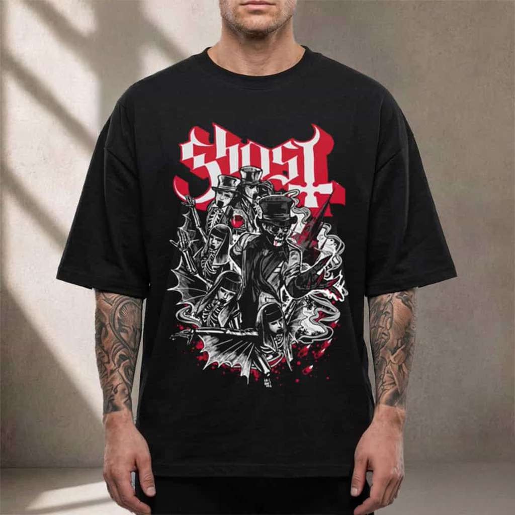 Ghost Band Paint The Town Red 2026 T-Shirt Ghost Merch Music Lover Gift Ideas For Him - Kdjoy