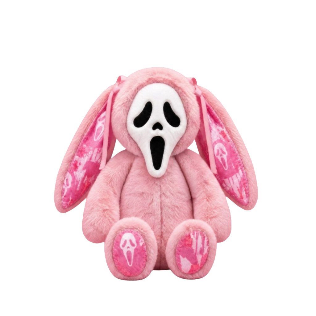 Ghost Face Bunny Plush Pink Cute Scream Horror Plush Pillow Kawaii Halloween Gifts - Kdjoy