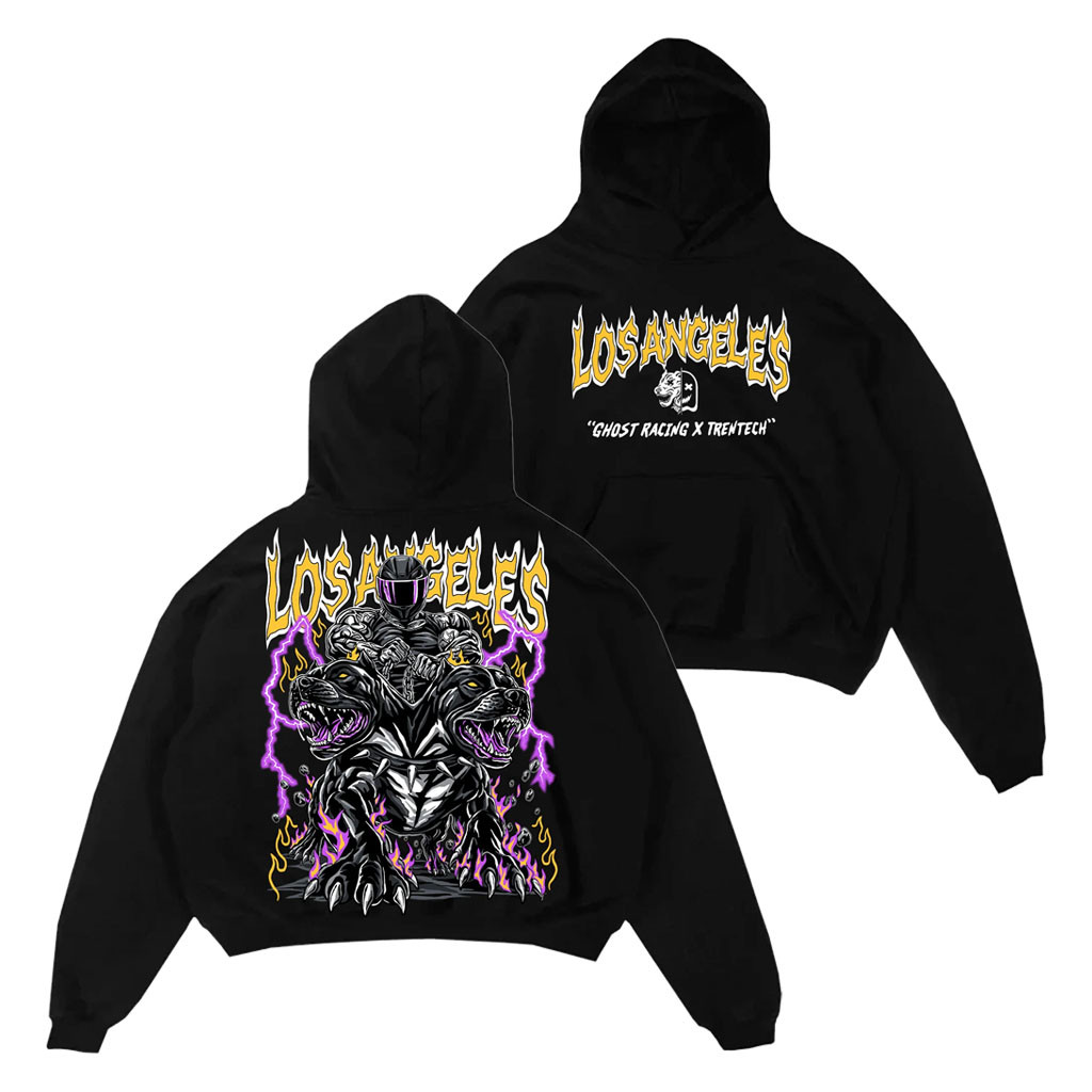 Ghost Racing Merch 2026 Los Angeles GXT Hoodie Black Unique Gifts For Husband - Kdjoy