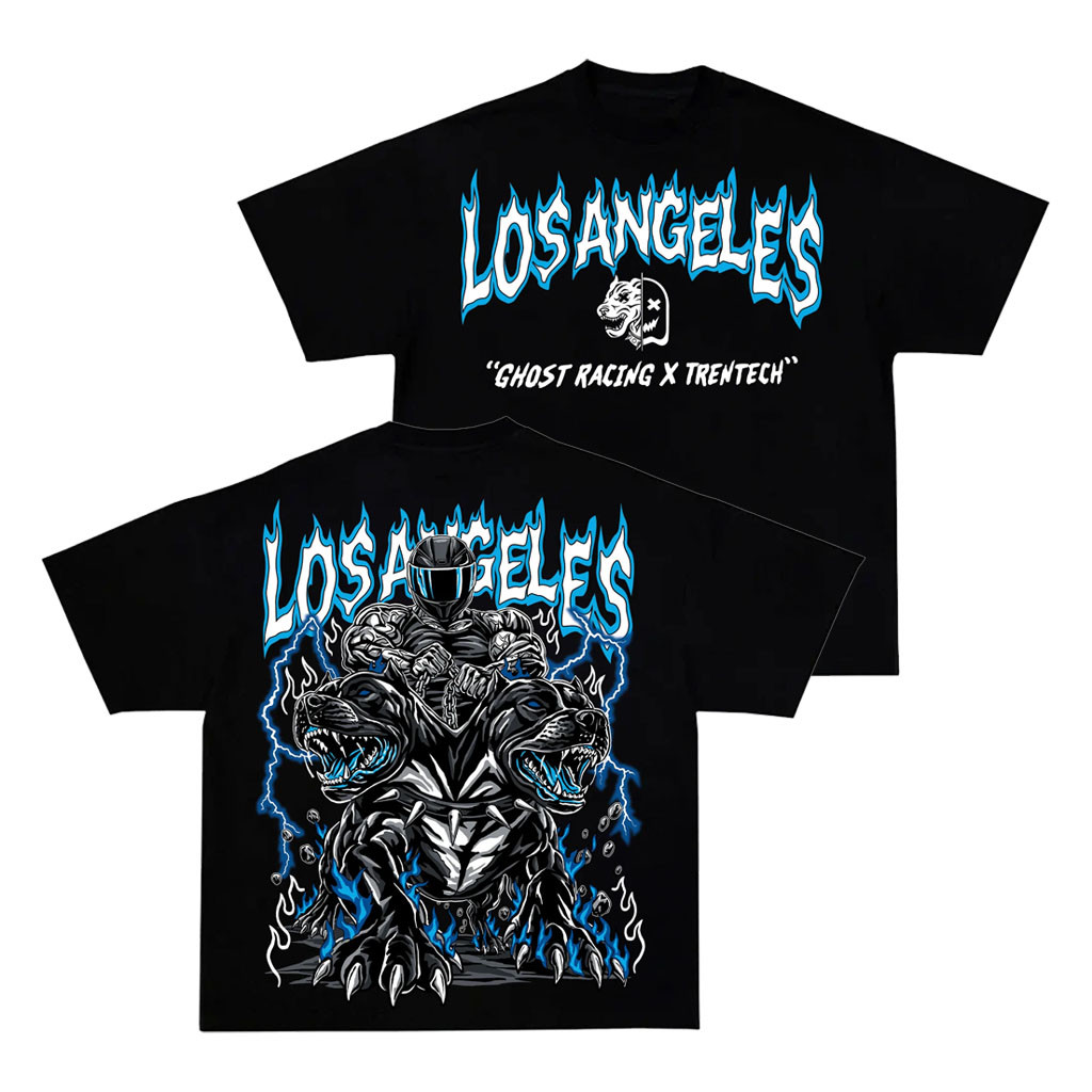 Ghost Racing Merch 2026 Los Angeles GXT T-Shirt Black Birthday Ideas For Him - Kdjoy