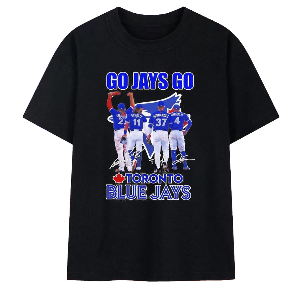 Go Jays Go Toronto Blue Jays Guerrero Jr Bichette Hernandez Springer Signature Shirt Jays Merch - Kdjoy Go Jays Go Toronto Blue Jays Guerrero Jr Bichette Hernandez Springer Signature Shirt Jays Merch - Kdjoy