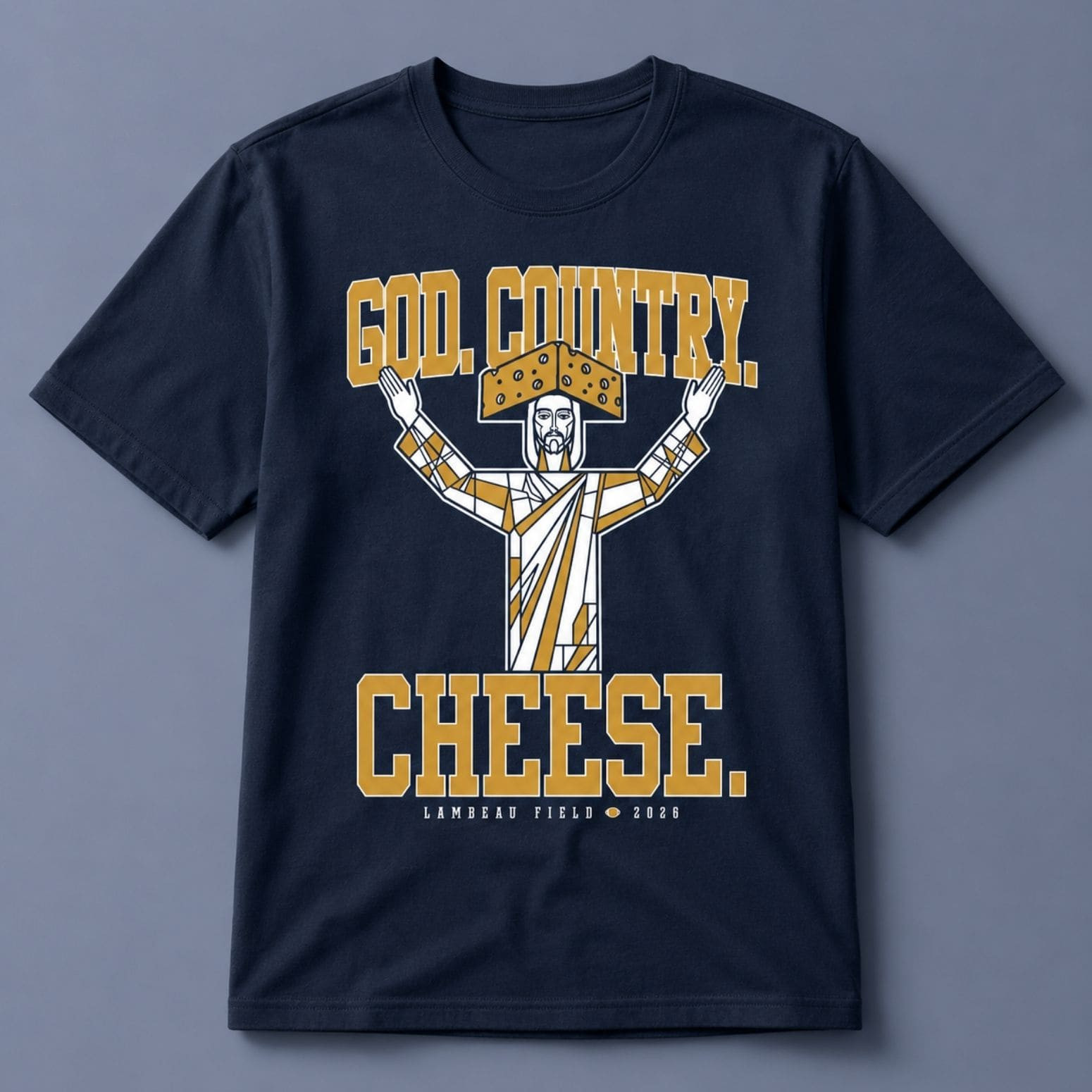God Country Cheese Shirt Lambeau Field 2026 T-Shirt Gifts For Brothers - Kdjoy