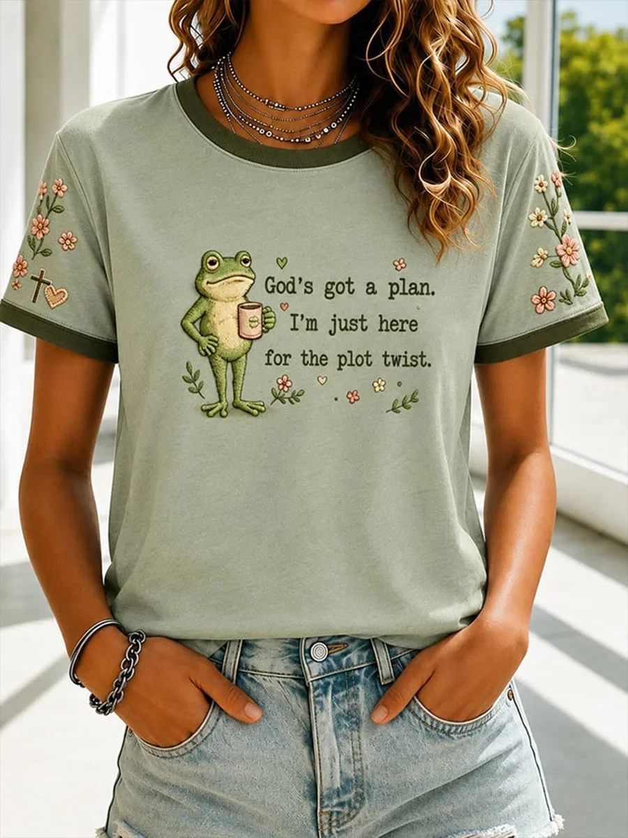 God's Got A Plan T-Shirt I'm Just Here For The Plot Twist Shirt Funny Christan Gift For Her - Kdjoy God's Got A Plan T-Shirt I'm Just Here For The Plot Twist Shirt Funny Christan Gift For Her - Kdjoy