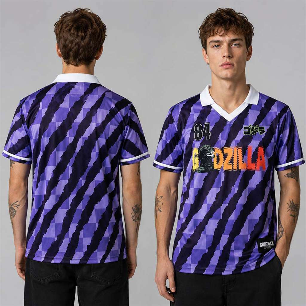 Godzilla 84 Team Purple Soccer Jersey Godzilla Merch Gifts For Movie Fans - Kdjoy Godzilla 84 Team Purple Soccer Jersey Godzilla Merch Gifts For Movie Fans - Kdjoy