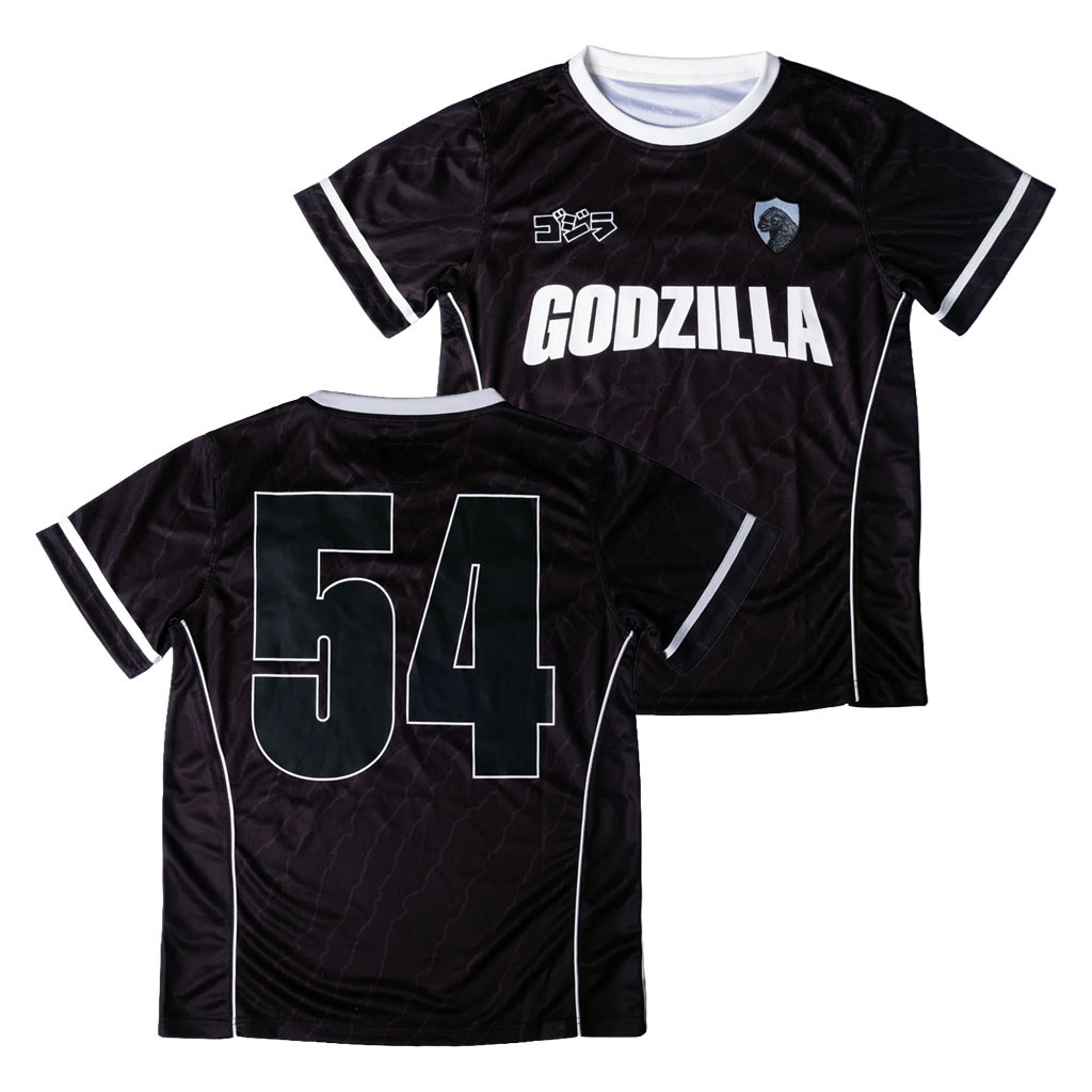 Godzilla Merch 2026 Godzilla 54 Black Soccer Jersey Birthday Gift Ideas For Husband - Kdjoy