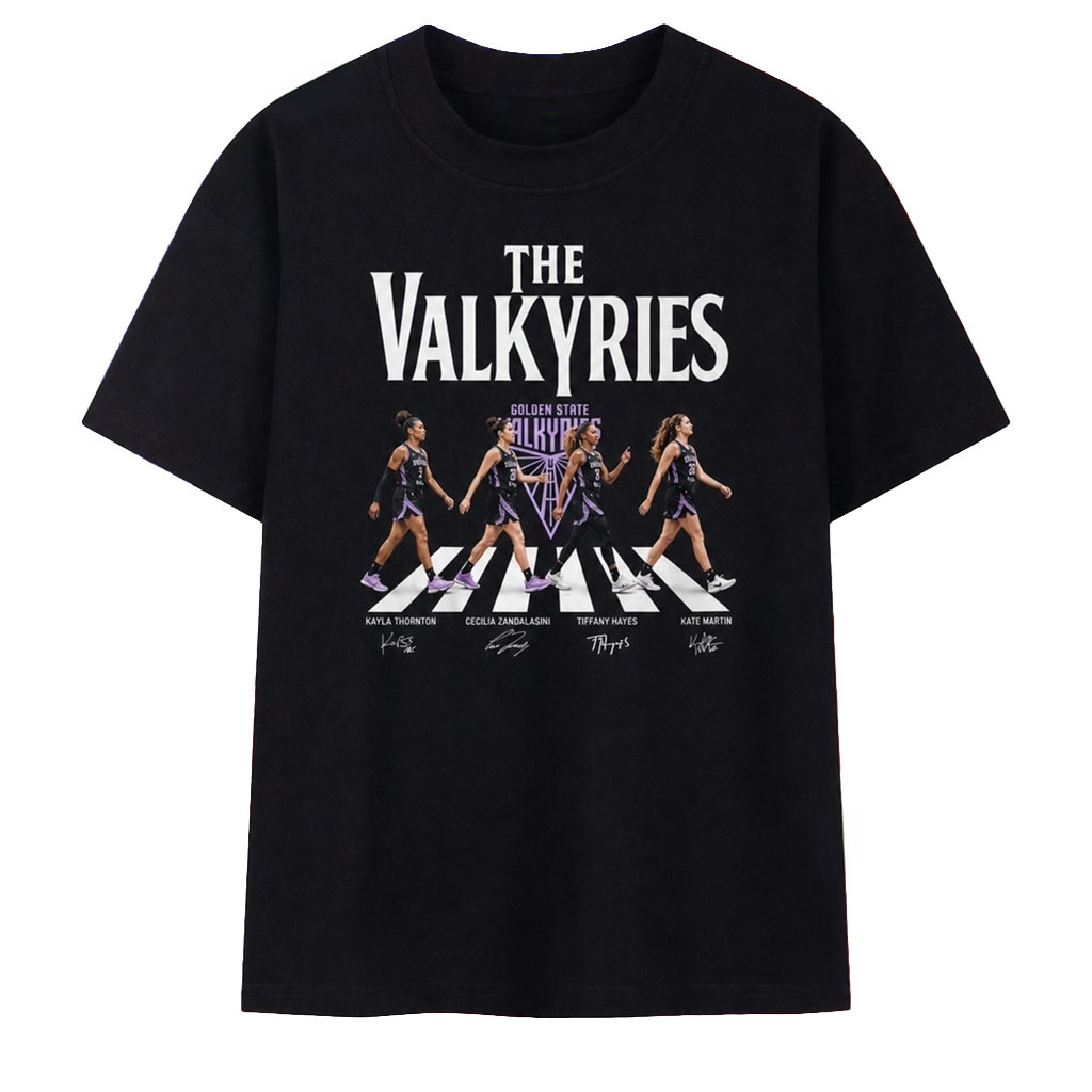 Golden State Valkyries Abbey Road Signature T-Shirt Valkyries Merch Gift For Basketball Fans - Kdjoy Golden State Valkyries Abbey Road Signature T-Shirt Valkyries Merch Gift For Basketball Fans - Kdjoy