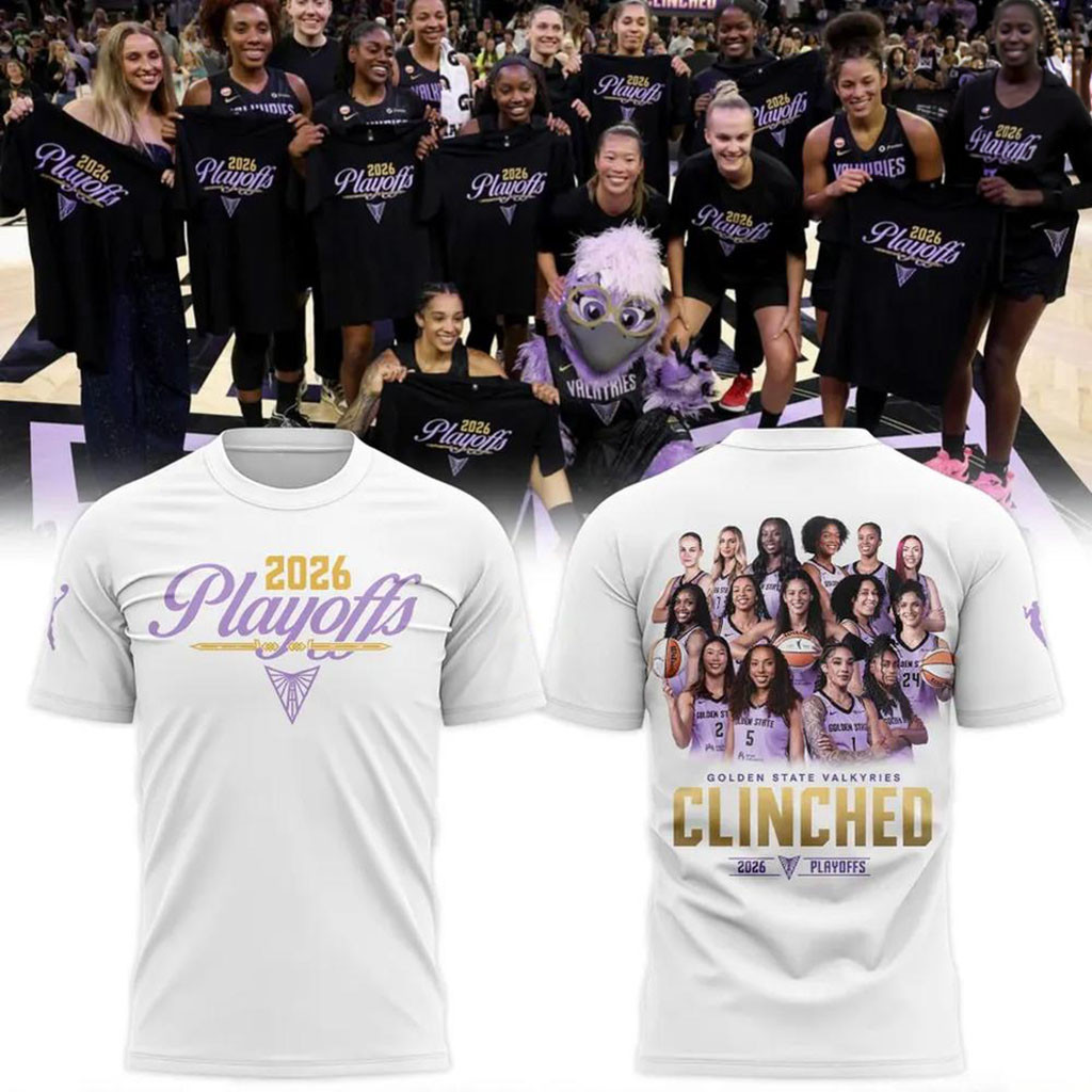 Golden State Valkyries Merch 2026 Playoffs Clinched T-Shirt Best Gifts For Basketball Fans - Kdjoy