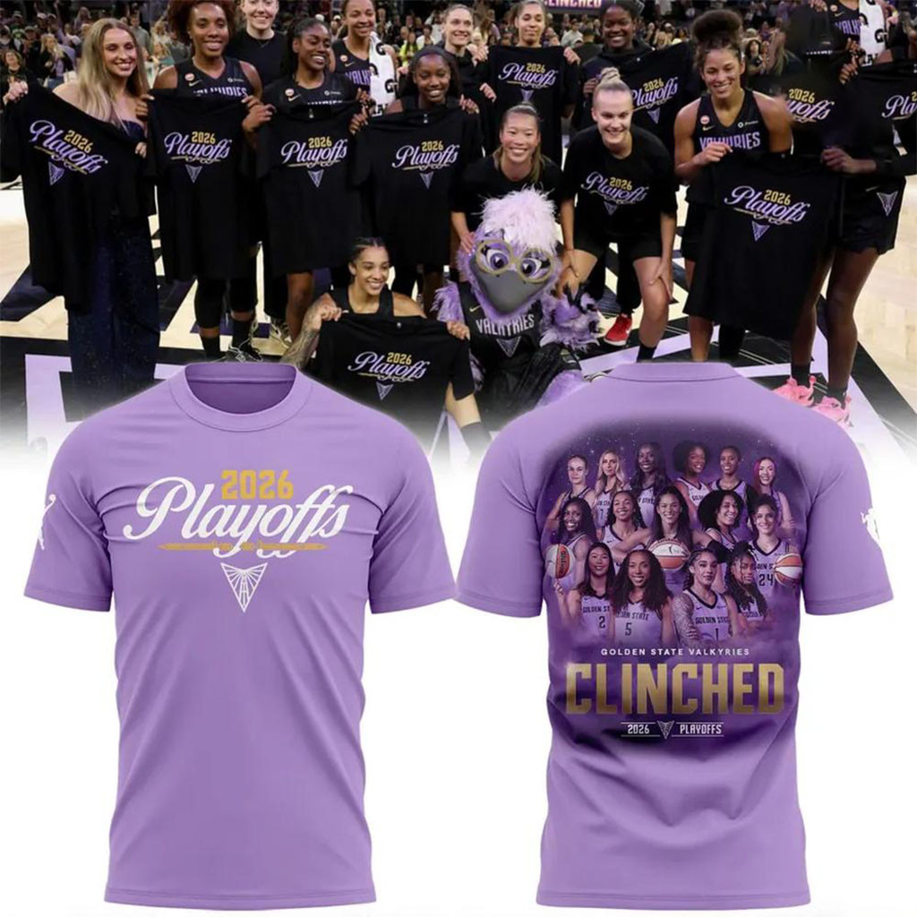 Golden State Valkyries Merch 2026 Playoffs Clinched T-Shirt Gift For Basketball Enthusiast - Kdjoy