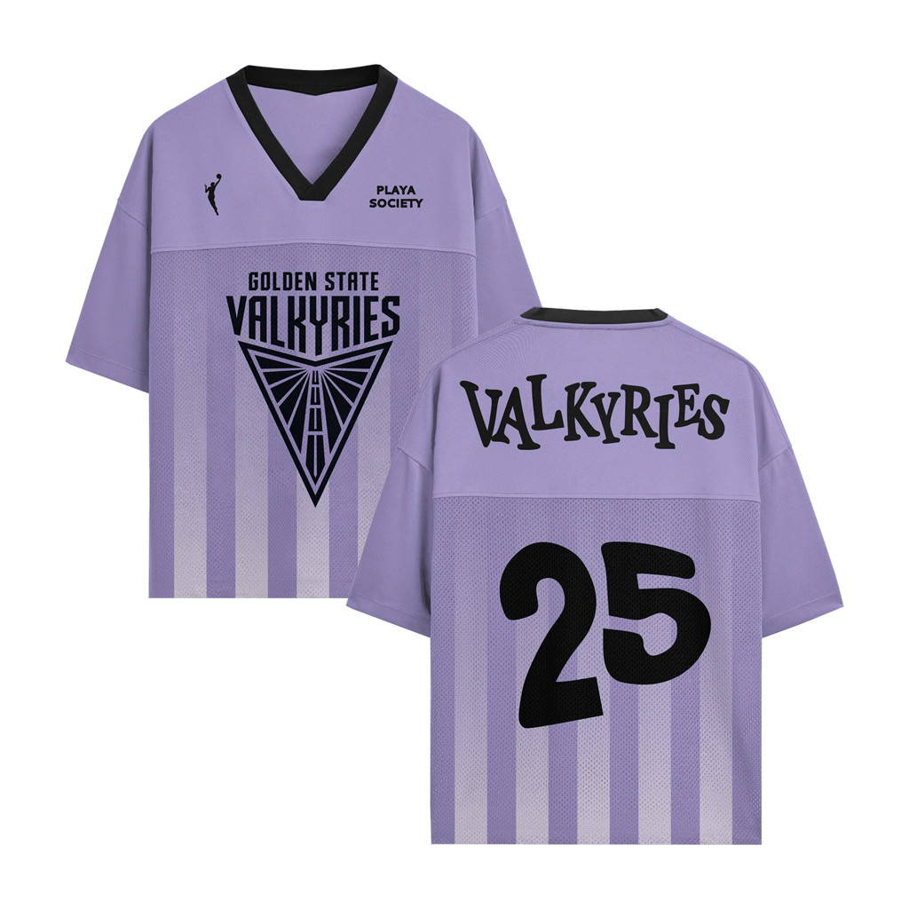 Golden State Valkyries Merch Playa Society 2026 GS Valkyries V-Neck Jersey Basketball Fan Gear - Kdjoy
