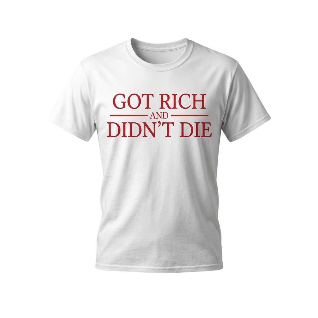Got Rich And Didn't Die T-Shirt White 50 Cent Merch 2026 Gift For Dudes - Kdjoy
