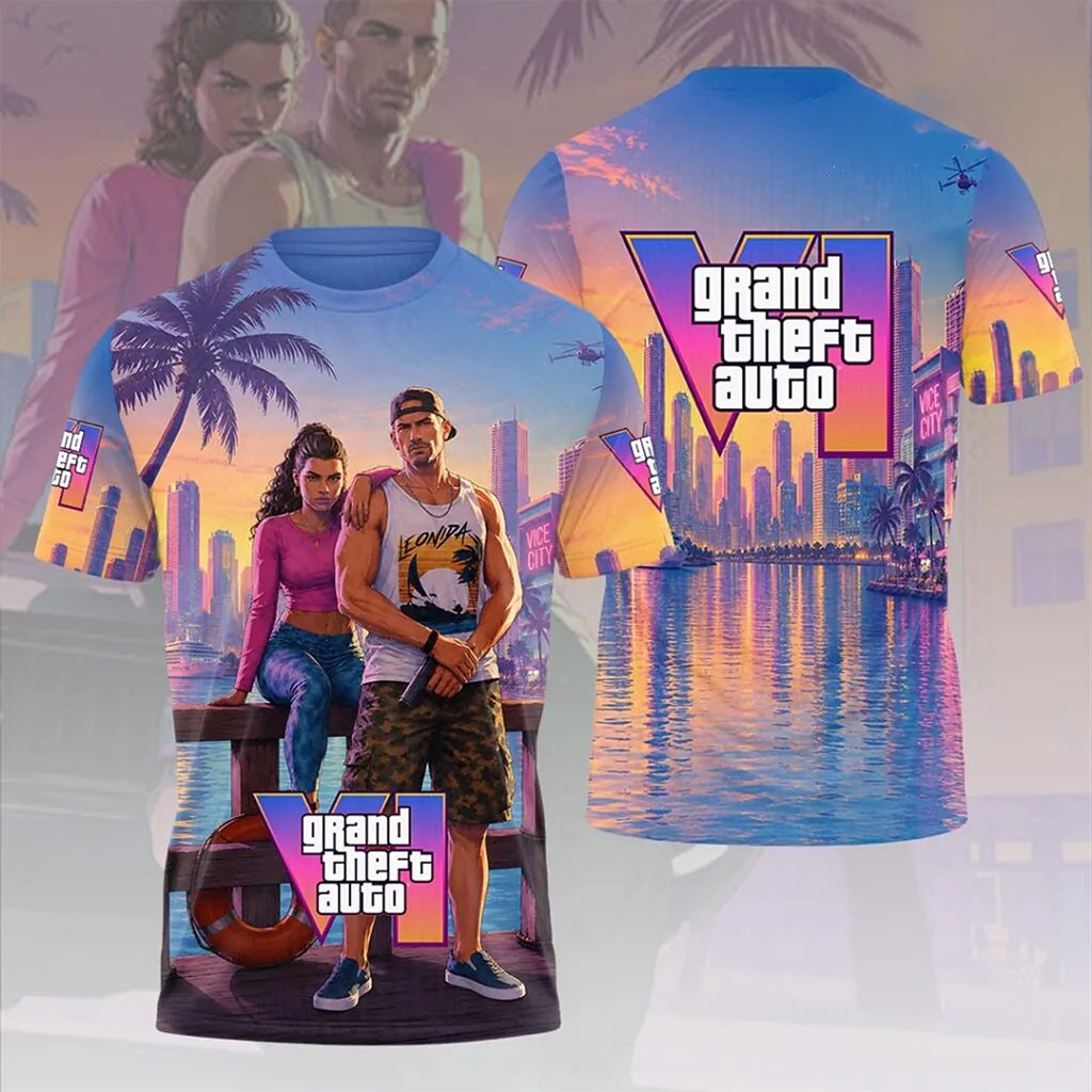 Grand Theft Auto VI T-Shirt GTA 6 Merch 2026 Best Gift For Game Lovers - Kdjoy