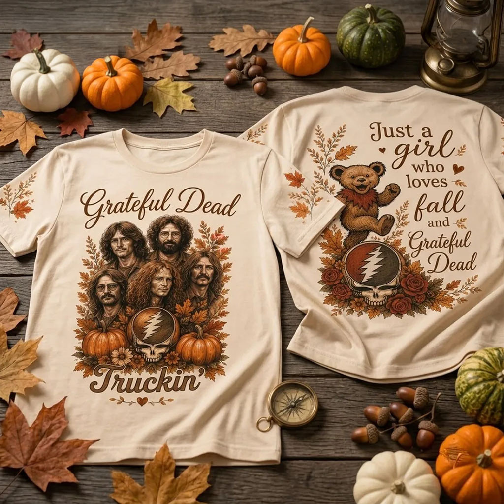 Grateful Dead Fall Dancing Bear T-Shirt Autumn Shirts Grateful Dead Merch Gift For Fans - Kdjoy Grateful Dead Fall Dancing Bear T-Shirt Autumn Shirts Grateful Dead Merch Gift For Fans - Kdjoy